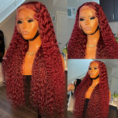 Deep Wave Burgundy Wig