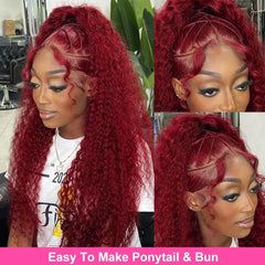 Deep Wave Burgundy Wig